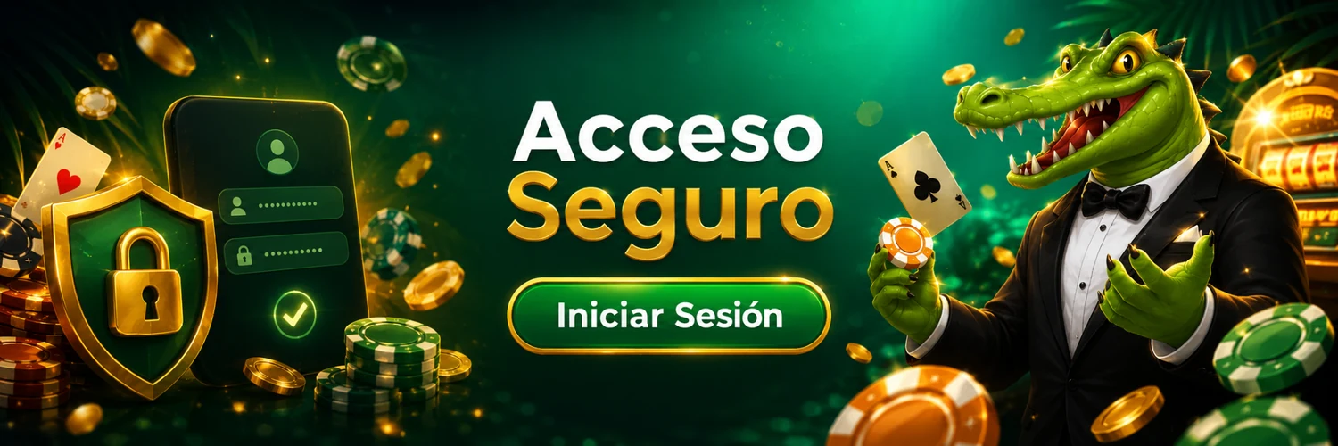 Acceso seguro a Croco Casino con formulario de inicio de sesión